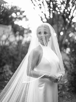 Morgan Wearing White Couture Wedding Dress by Jodi Moylan