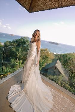 Keaton wearing Anne Barge Wedding Dress
