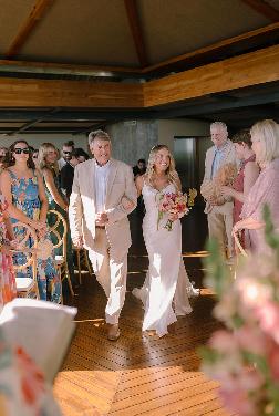 Keaton wearing Anne Barge Wedding Dress