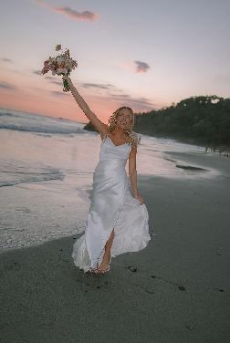 Keaton wearing Anne Barge Wedding Dress